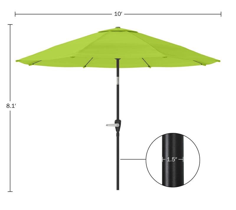 Pure Garden 10' Easy Crank Outdoor Patio Umbrella Auto Tilt — View 8