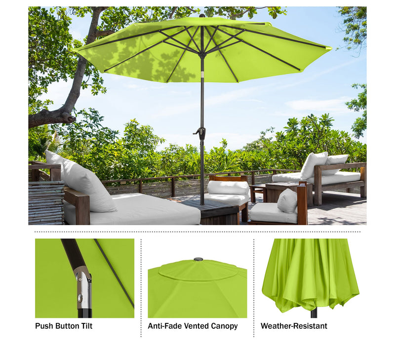 Pure Garden 10' Easy Crank Outdoor Patio Umbrella Auto Tilt — View 5