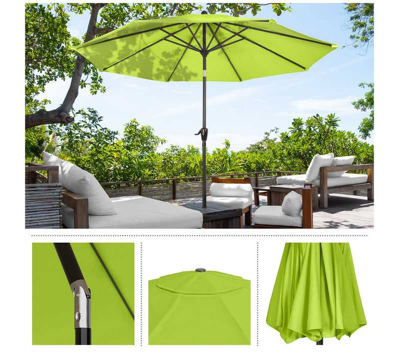 Pure Garden 10' Easy Crank Outdoor Patio Umbrella Auto Tilt — View 7