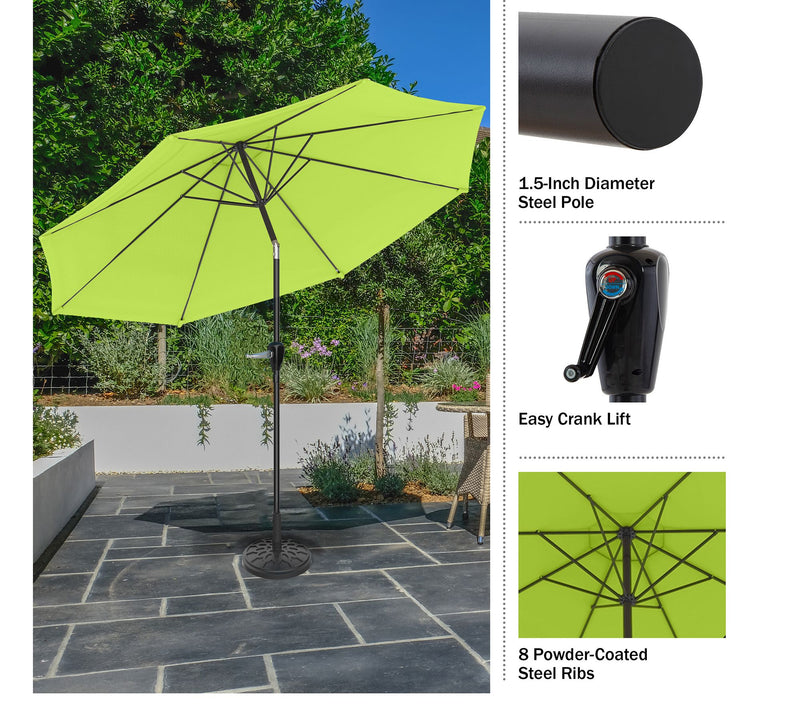 Pure Garden 10' Easy Crank Outdoor Patio Umbrella Auto Tilt — View 4