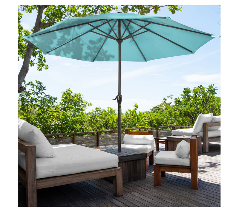 Pure Garden 9' Easy Crank Patio Umbrella Vented  Canopy — Main view
