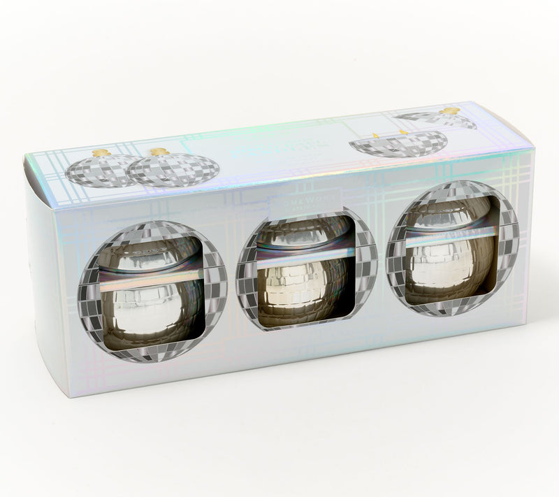 HomeWorx by Slatkin + Co. 3-pc Disco Ball Candle Gift Set — View 3