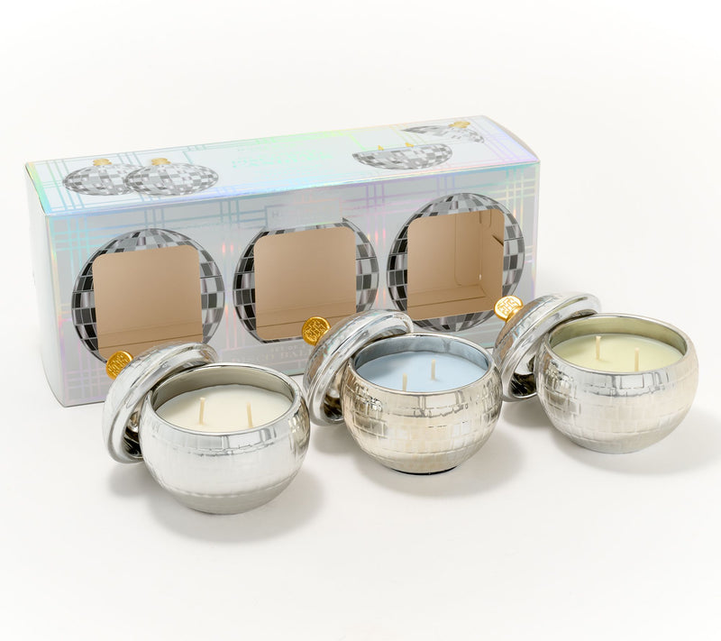 HomeWorx by Slatkin + Co. 3-pc Disco Ball Candle Gift Set — Main view