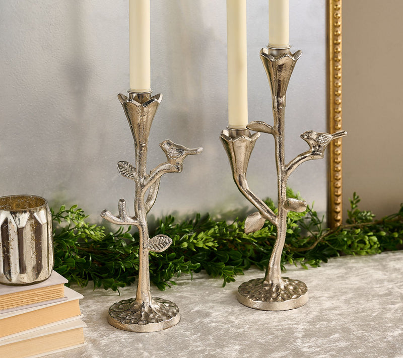 Home Reflections Set of 2 Woodlands Candle Holders — View 5