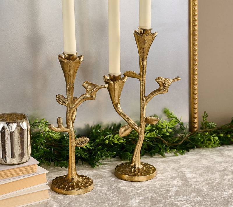 Home Reflections Set of 2 Woodlands Candle Holders — View 3