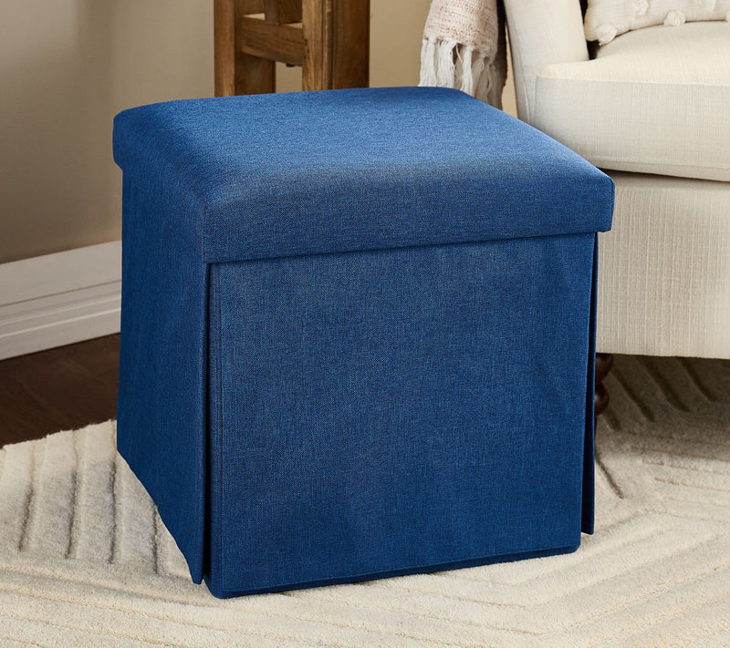 Home Reflections Printed Foldable Square Storage Ottoman — View 7