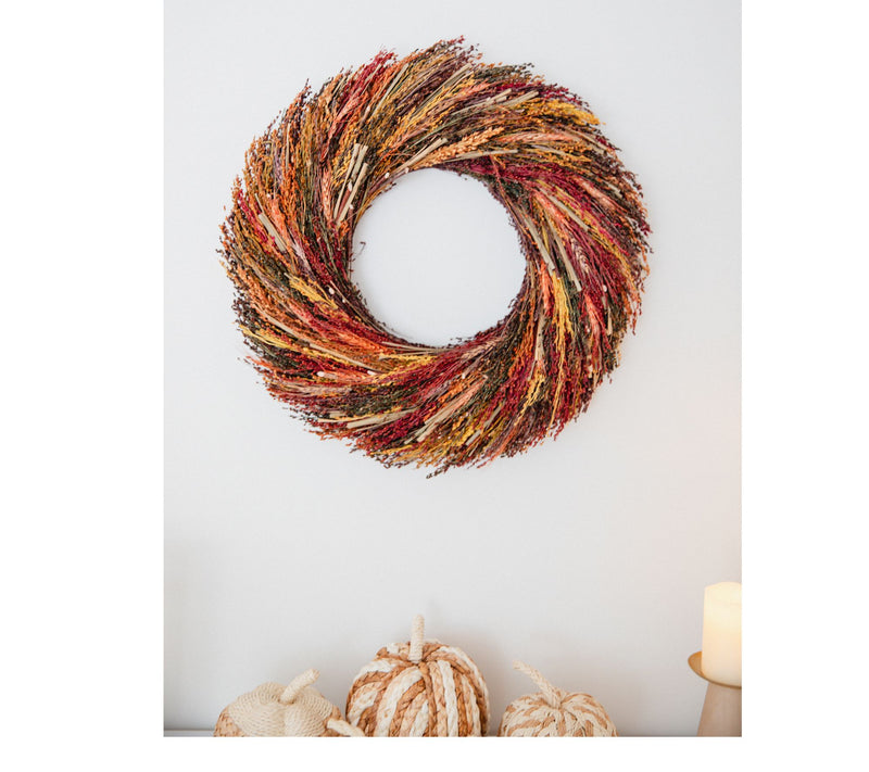 19.5" Multi Color Harvest Wreath by Lauren McBride — View 4