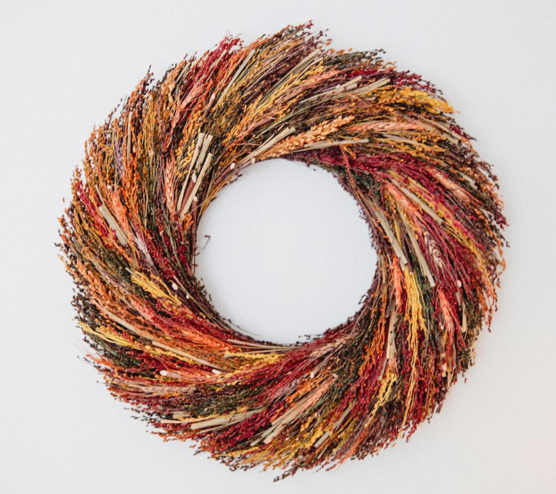 19.5" Multi Color Harvest Wreath by Lauren McBride — View 3