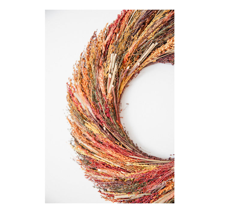 19.5" Multi Color Harvest Wreath by Lauren McBride — View 5