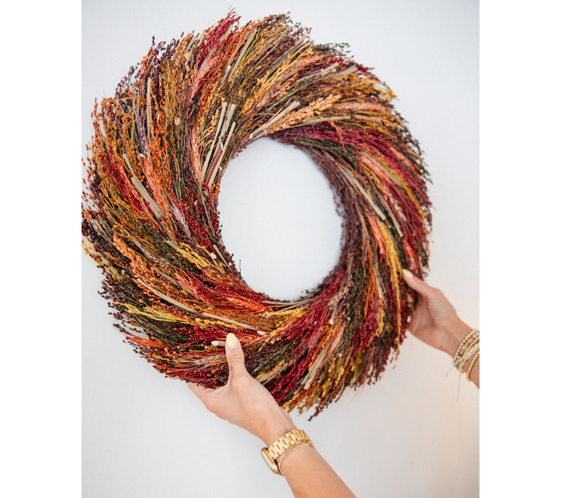 19.5" Multi Color Harvest Wreath by Lauren McBride — View 8
