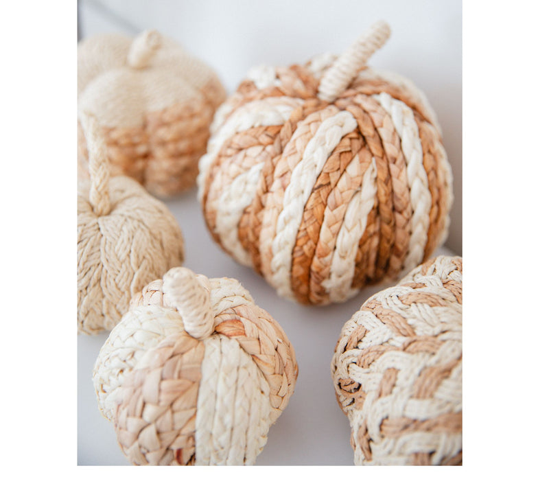 Set of 5 Assorted Size Rattan Pumpkins by Lauren McBride — View 4