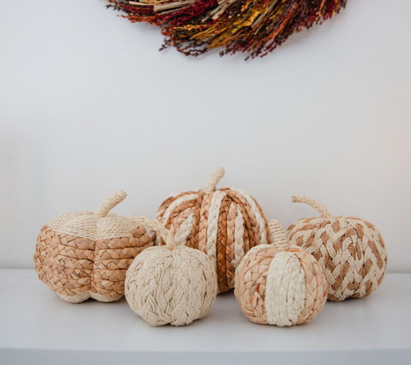Set of 5 Assorted Size Rattan Pumpkins by Lauren McBride — View 8