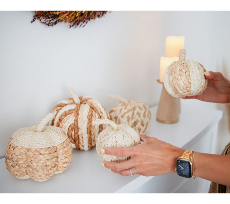 Set of 5 Assorted Size Rattan Pumpkins by Lauren McBride — View 5