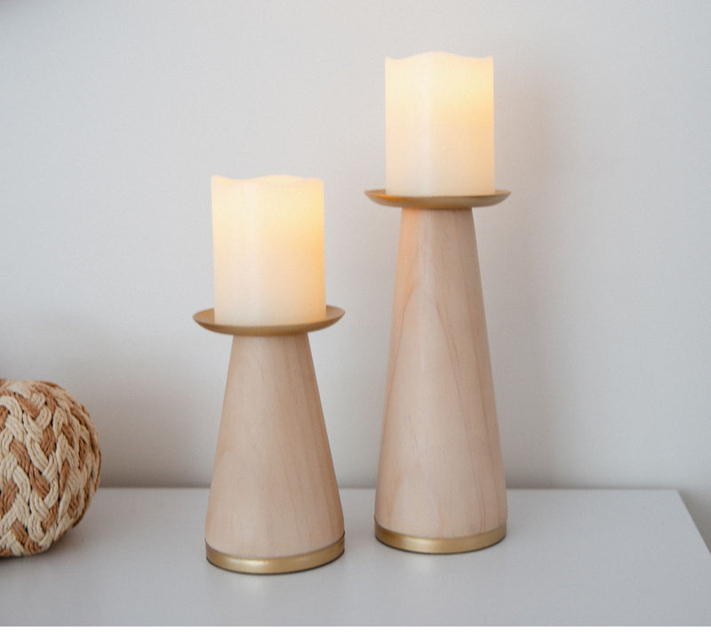 Set of 2 Candle Holders with LED Pillars by Lauren McBride — Main view