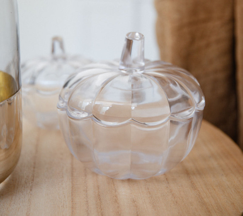 Set of 2 Glass Pumpkin Lidded Jars by Lauren McBride — View 9