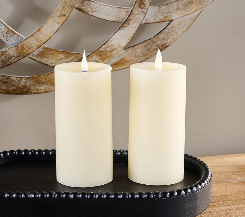 Set of 2 3"x6" Candlelight Wax Candles by Valerie — Main view
