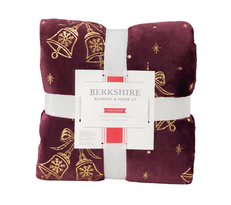 Berkshire Foiled Velvetsoft Holiday Icon 60x80 Throw — View 18