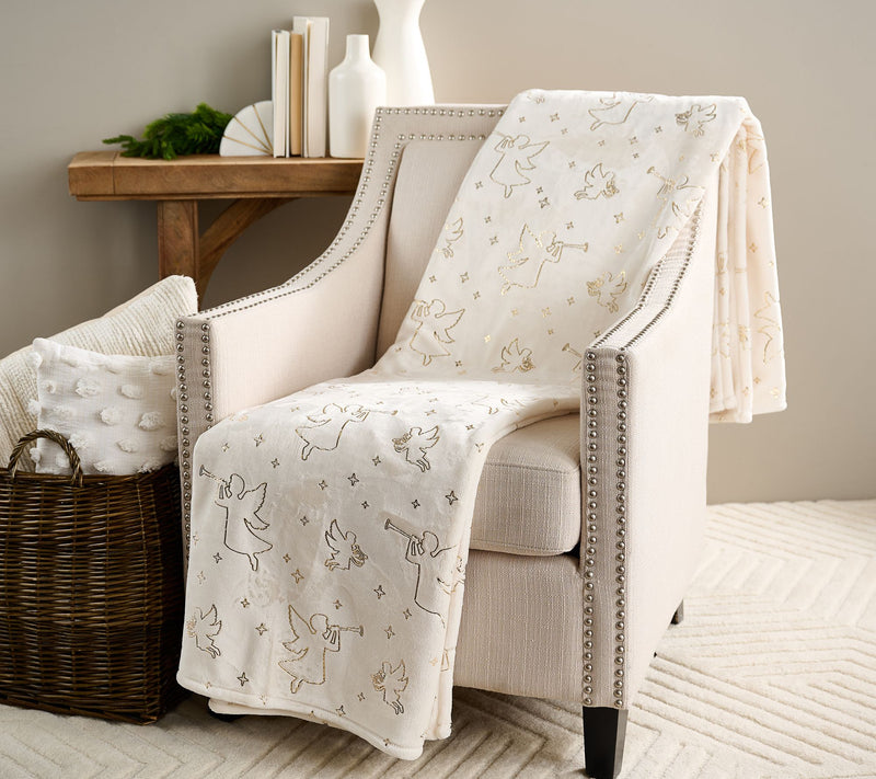Berkshire Foiled Velvetsoft Holiday Icon 60x80 Throw — View 5