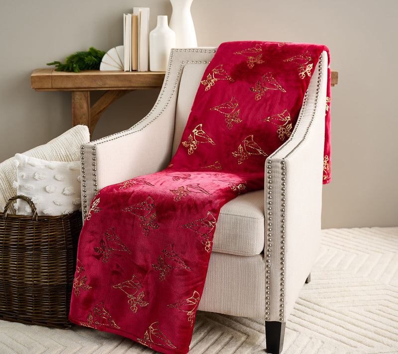 Berkshire Foiled Velvetsoft Holiday Icon 60x80 Throw — View 6