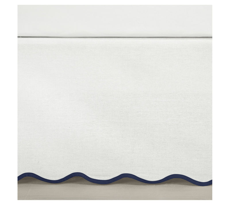Lush Decor Coastal Chic Scallop Edge Bed Skirt-Queen — View 3