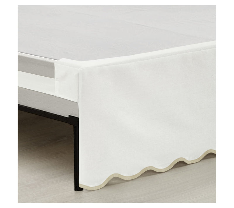 Lush Decor Coastal Chic Scallop Edge Bed Skirt-Queen — View 9