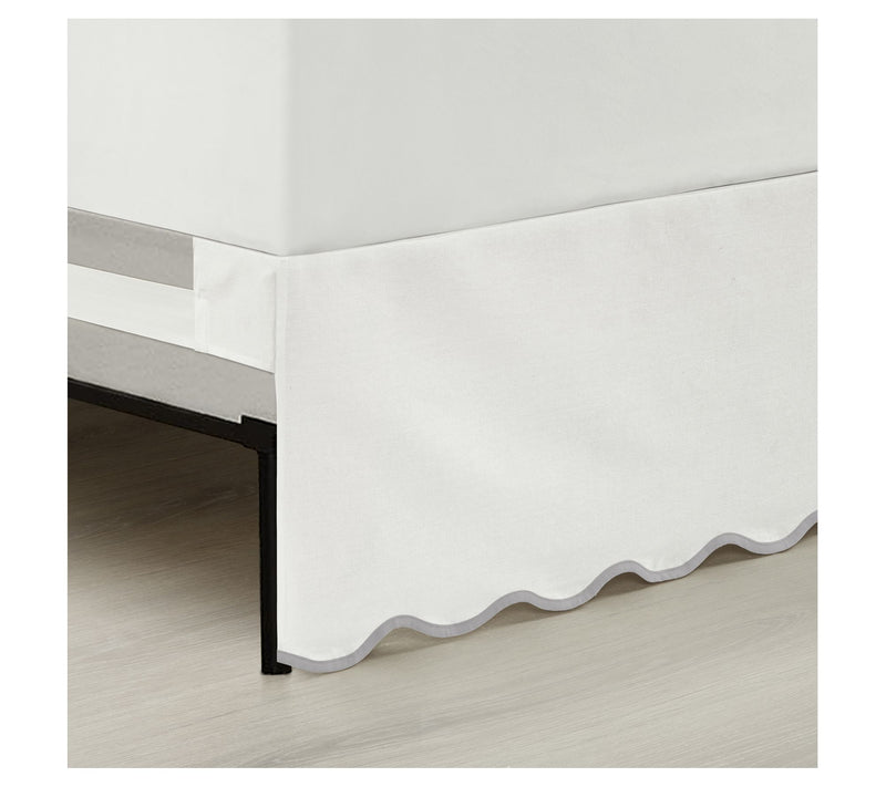 Lush Decor Coastal Chic Scallop Edge Bed Skirt-Queen — View 10