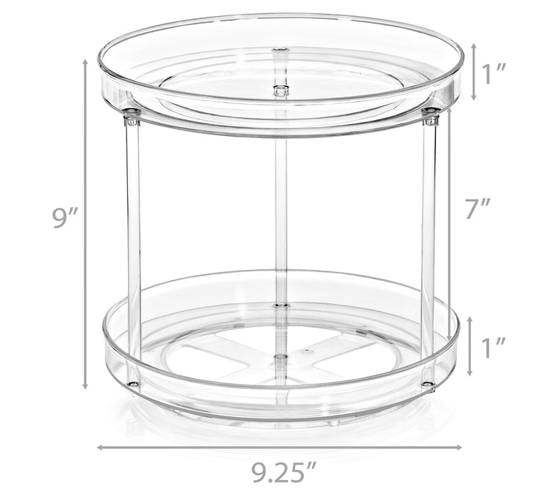 Sorbus 2 Pack 2 Tier Clear Lazy Susan Organizer — View 8