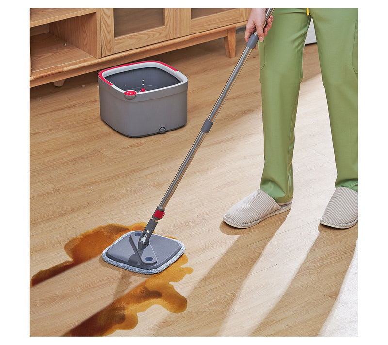 True & Tidy Mop & Bucket System with Silicone Floor Sweeper — View 6