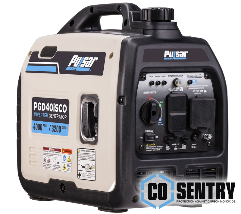 Pulsar 4,000 Watt Inverter Generator with CO Sentry — View 8