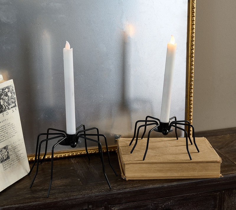 Hay & Harvest Set of 2 Spider Candle Holders — Main view