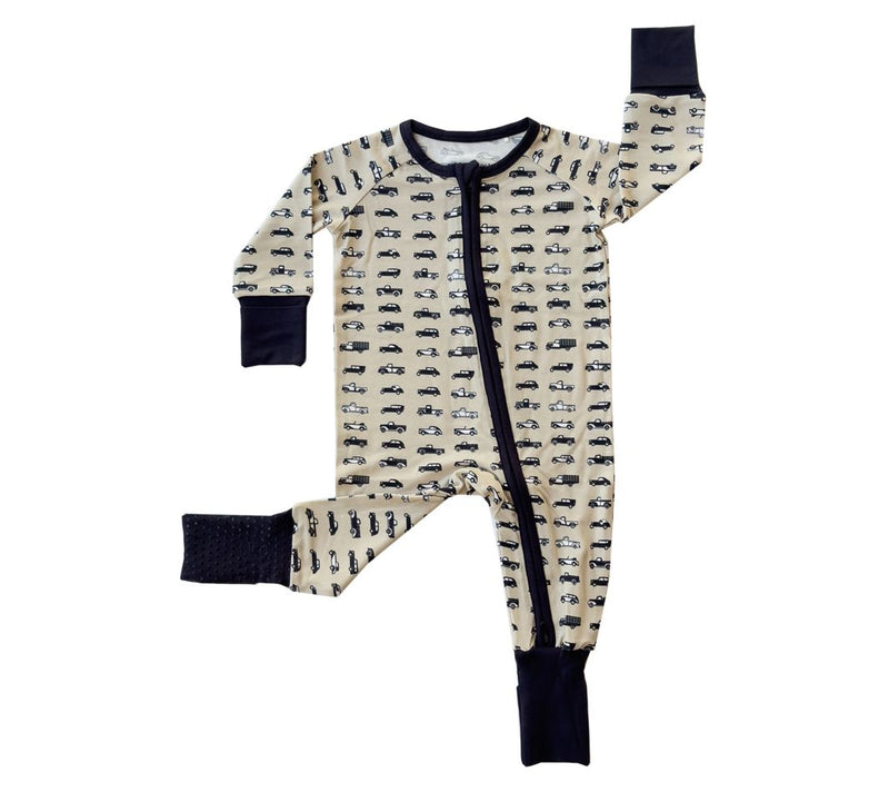 Tiny Knot Co. Baby Convertible Zippered Romper- Spring — View 4