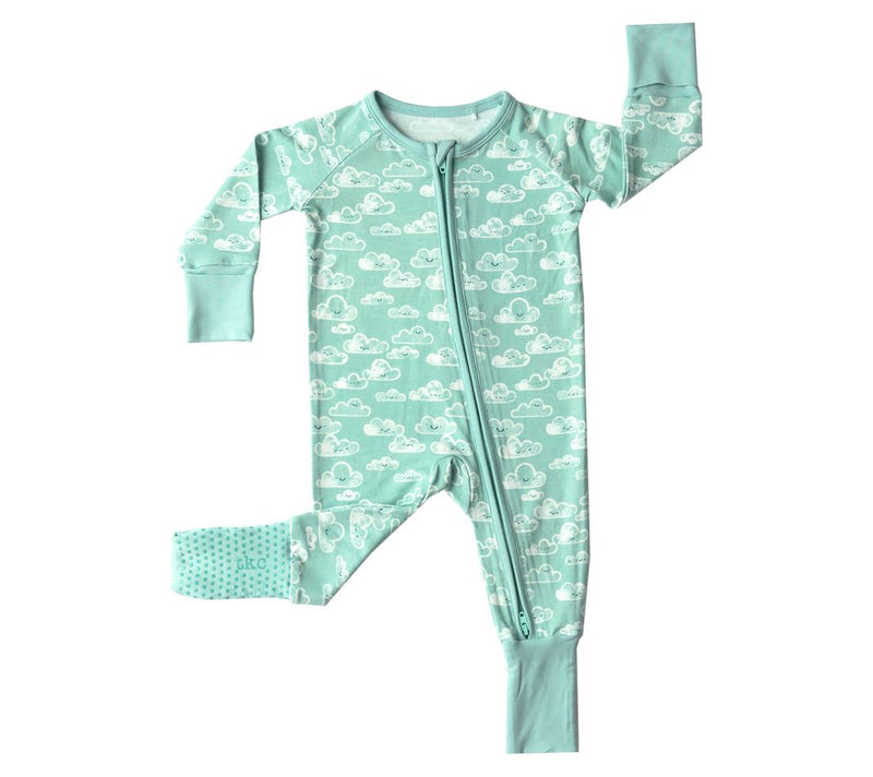 Tiny Knot Co. Baby Convertible Zippered Romper- Spring — View 2