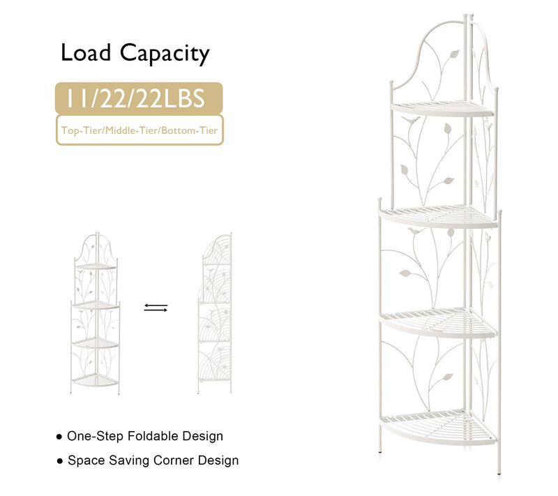 Glitzhome 52" 4 Shelf Corner Plant Stand & Storage Rack — View 5