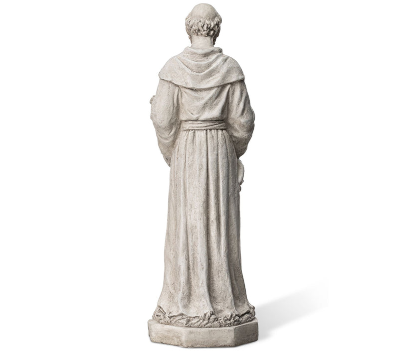 Glitzhome 32.75" MGO St. Francis Garden StatueWith Birdfeeder — View 4