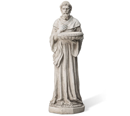 Glitzhome 32.75" MGO St. Francis Garden StatueWith Birdfeeder