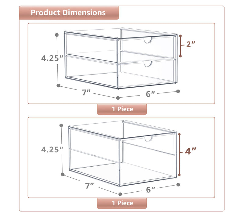 Sorbus Storage Organizers with 3 Drawers — View 4