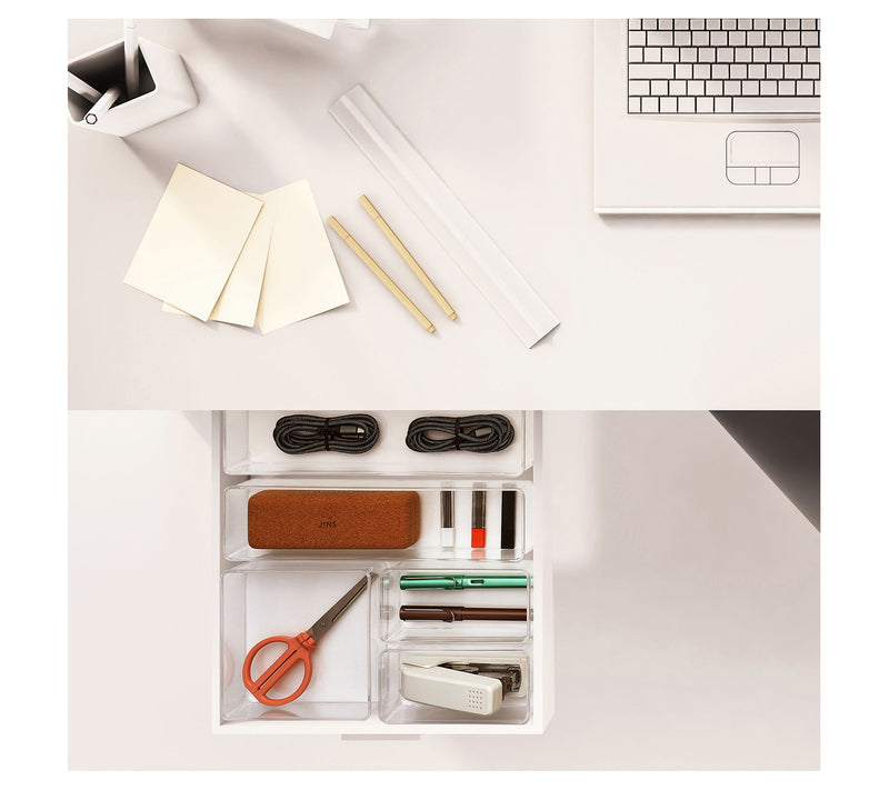 Sorbus Clear Office Drawer Organizer 5-Piece Set — View 8