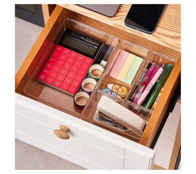 Sorbus Clear Drawer Organizer 4-Piece Set, Multi-Purpose Bins — View 9