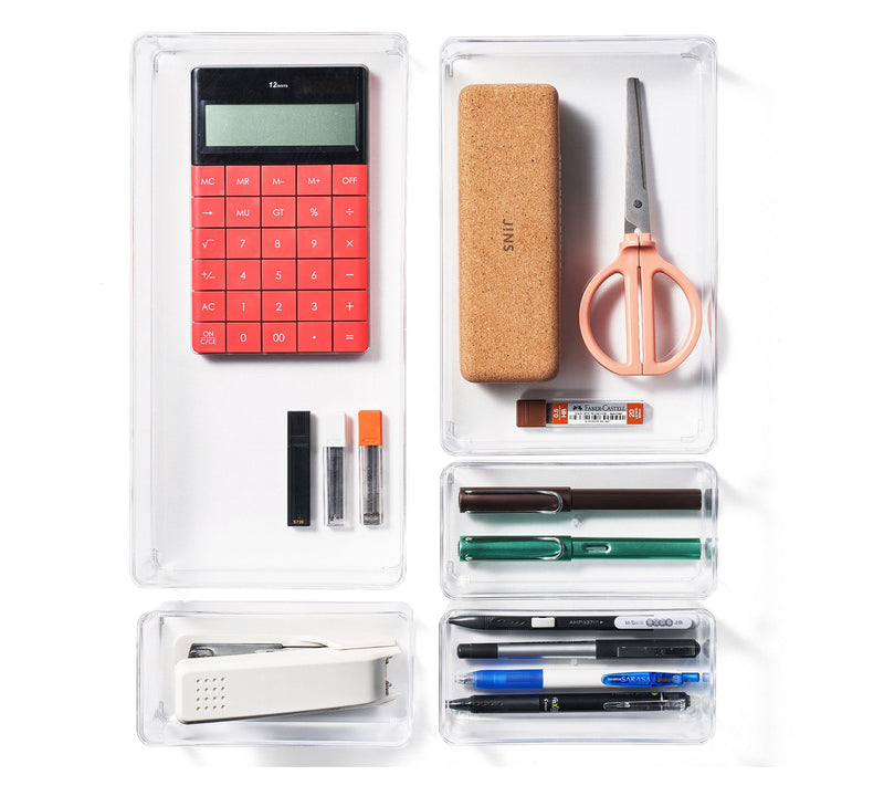 Sorbus 5-Piece Set  Office Cle ar Narrow Drawe r Organizer — View 5