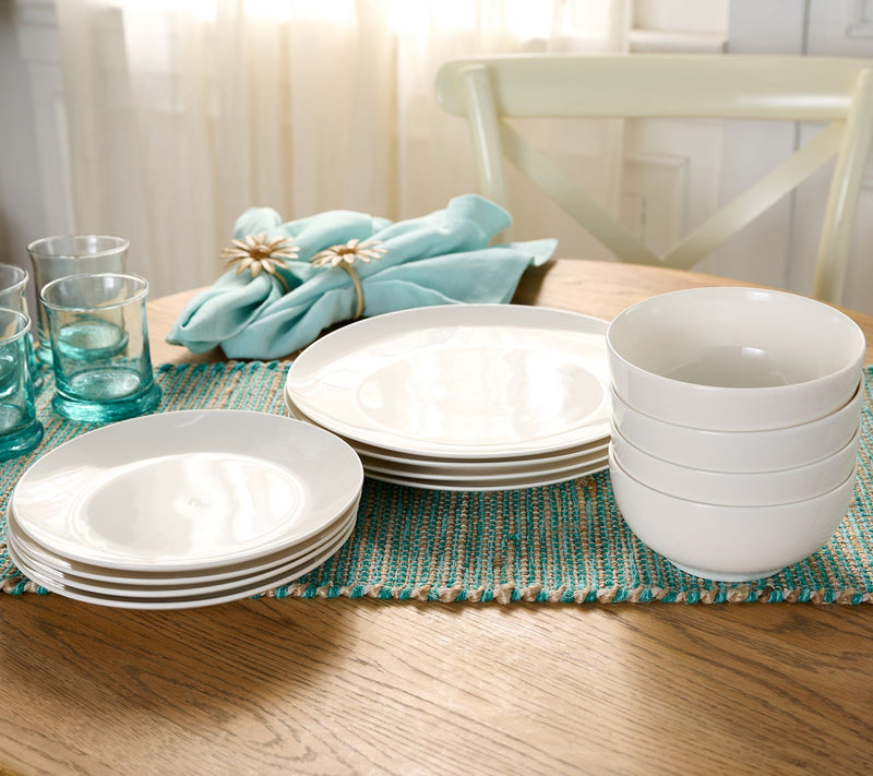 Home Reflections 12-Piece Porcelain Dinnerware Set — View 2