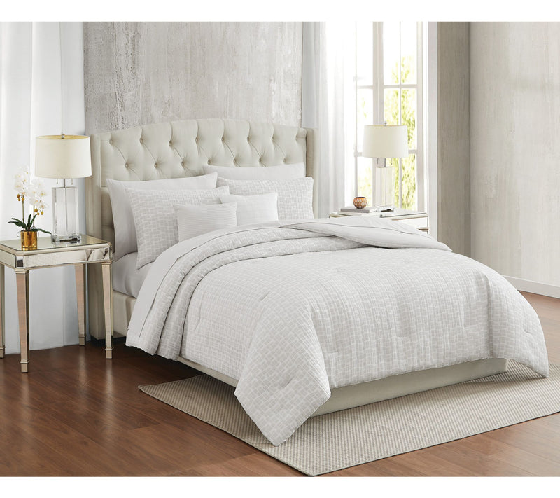 5th Avenue Lux Annabelle Geo Champagne 9pc Quee n Comforter Se — Main view
