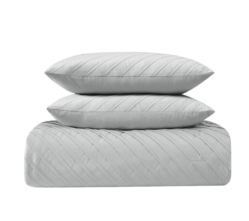 5th Avenue Lux James Pleated Silver 9pc King Co mforter Set — View 3
