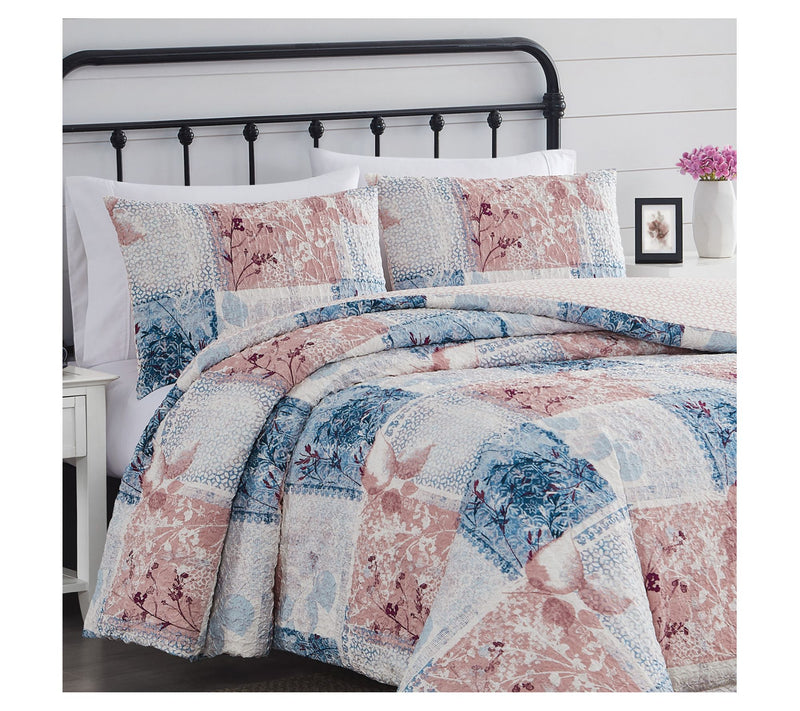 Cannon Textured Lotte Patchwork King 3pc Duvetover Set — View 2
