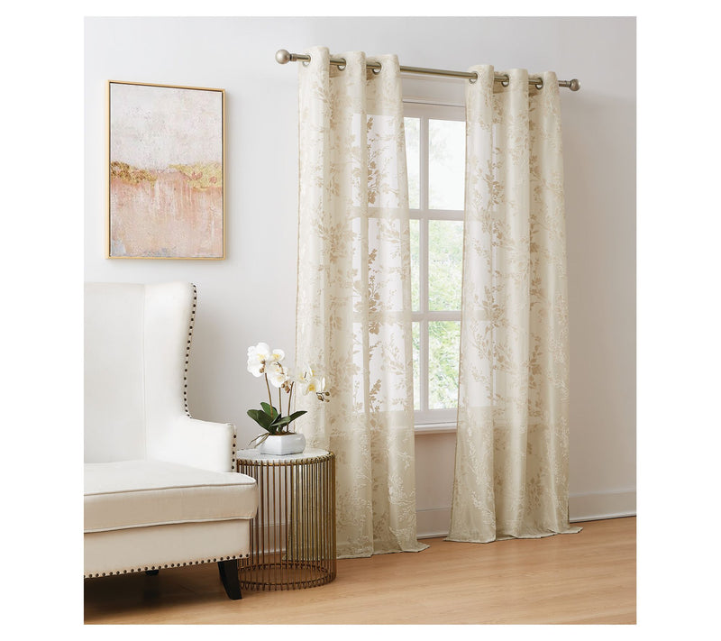5th Avenue Lux Lark Burn Out 37x96 Sheer WindowPanel 2pc Set — View 5