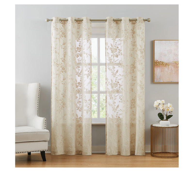 5th Avenue Lux Lark Burn Out 37x96 Sheer WindowPanel 2pc Set — View 8