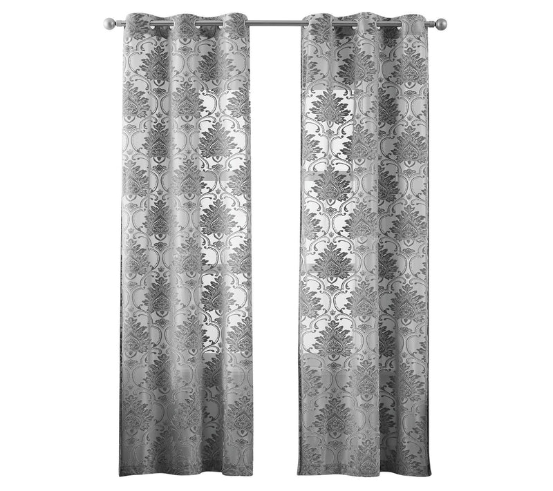 5th Avenue Lux Sophia Burn Out 37x84 Sheer Window Panel S/2 — View 3