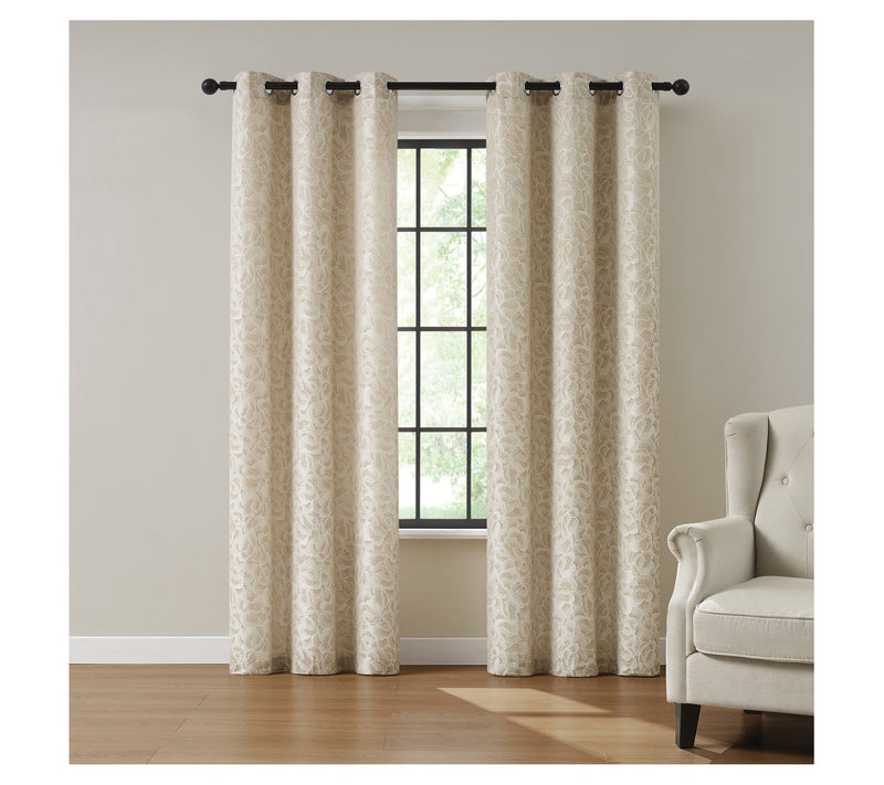 5th Avenue Lux Blythe Textured 38x84 ChampagneWindowPanel S/2 — View 7