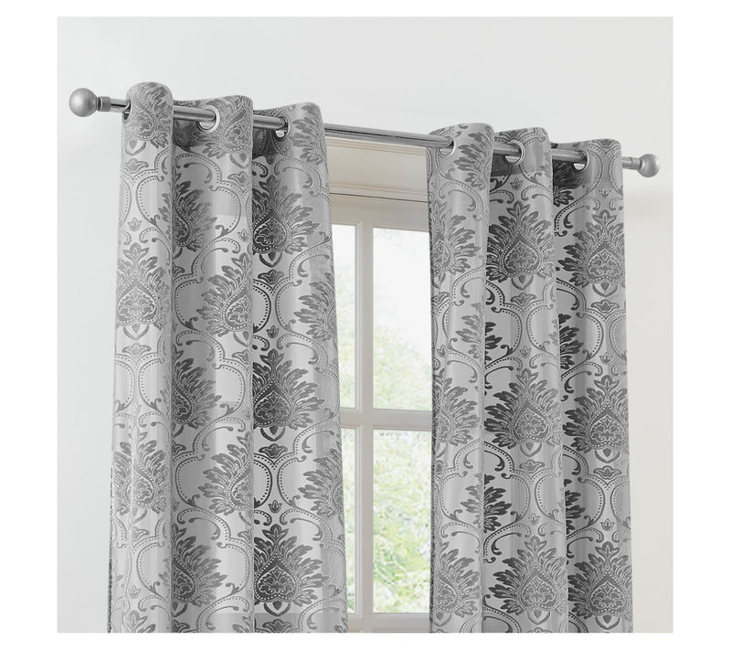 5th Avenue Lux Sophia Burn Out 37x96 Sheer Window Panel S/2 — View 4