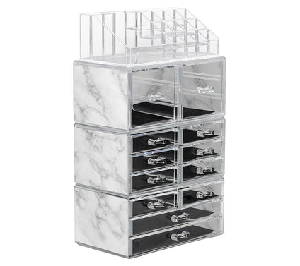 Sorbus Marble Makeup and Jewelry Storage Case -Great for Bath