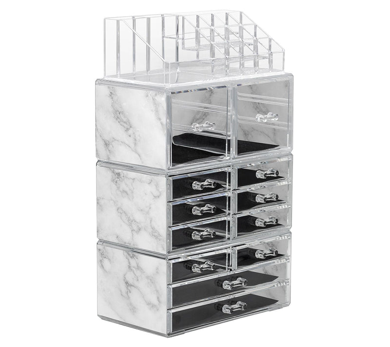 Sorbus Marble Makeup and Jewelry Storage Case -Great for Bath — View 3